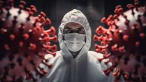 Man in hazmat suit coronavirus