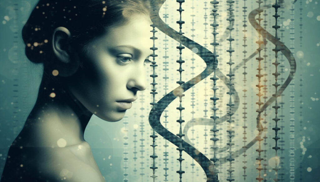 depressed woman and genes