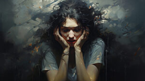 depressed woman