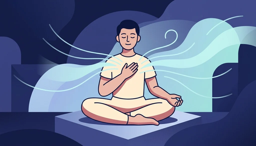 illustration of breathing exercises