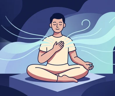 illustration of breathing exercises