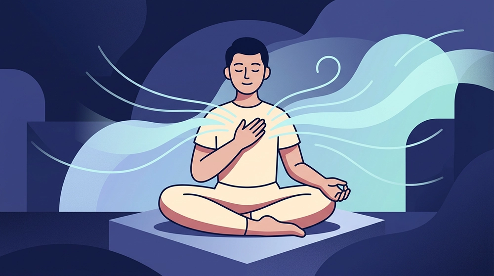 illustration of breathing exercises